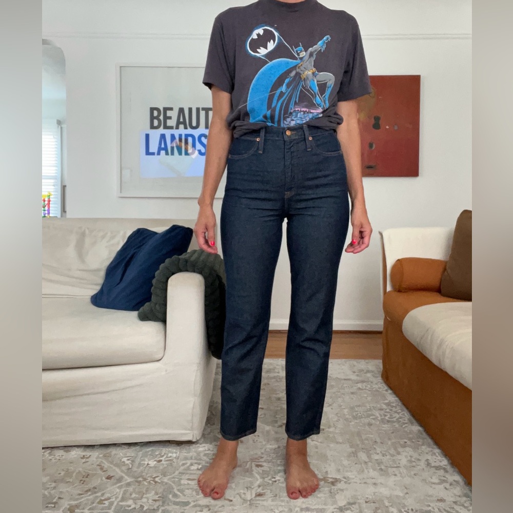 J. Crew High Rise Stovepipe Jeans in Rinse Wash size 28